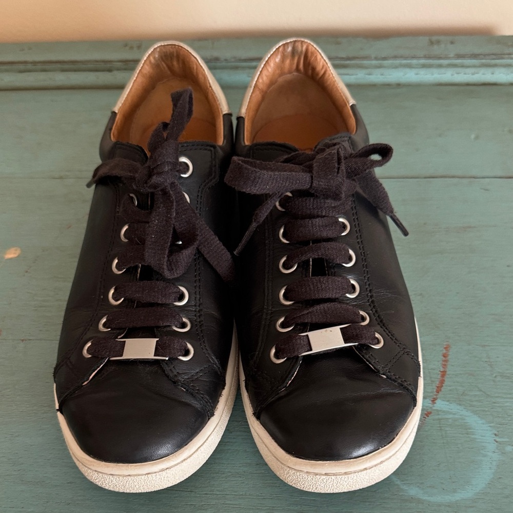 UGG Black with Gold Leather Sneakers